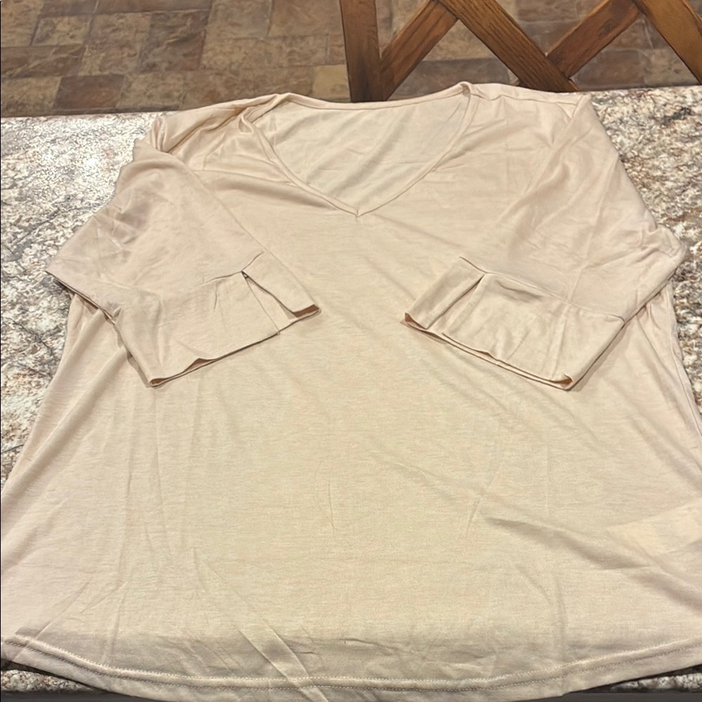Source Unknown Cream Relaxed Blouse
